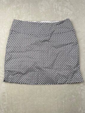 Up! Womens Geometric Print Black & White Mini Skirt Size Medium